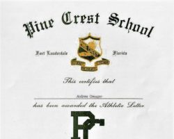 Pine Crest Letter. 1985. Pine Crest Letter. 1985.