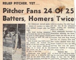 Pitcher Fans 24 of 25 Batters, Homers Twice. June 4, 1964.