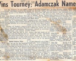 NW Wins Tourney; Adamczak Named MVP. September 18, 1961.