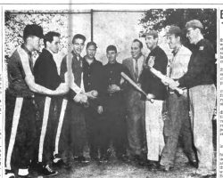 Pre-Game Hi-Jinks In Rec Opener.  May 22, 1957.