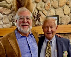 Andy Creager with Bill Rollinger at the CSHOF induction banquet, February 16, 2026.