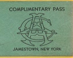 Ariel Athletic Club pass. Lou DeSantis was quarterback of the AAC semi-pro football team. Ariel Athletic Club pass.