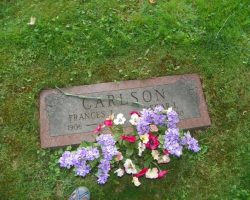Oscar Carlson's gravesite.