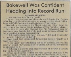 Bakewell Was Confident Heading Into Record Run. June 7, 1986.