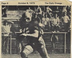 Bob Barlette, SU tailback. <em>The Daily Orange</em> (Syracuse University), October 8, 1973. Bob Barlette, SU tailback. October 8, 1973.