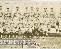 Fatima Cigarettes trading card of 1913 Red Sox.