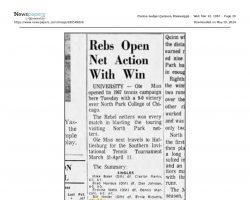 Rebs Open Net Action With Win.  March 22, 1967.