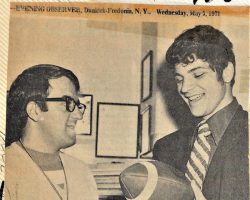 Mark Orlando Accepts Grant At Florida State University. <em>Evening Observer</em> (Dunkirk), May 5 1971. Mark Orlando Accepts Grant At Florida State University. May 5 1971.