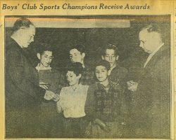 Boys' Club Sports Champions Receive Awards. <em>Post-Journal</em> (Jamestown), 1941. Boys' Club Sports Champions Receive Awards. 1941. photo 1941