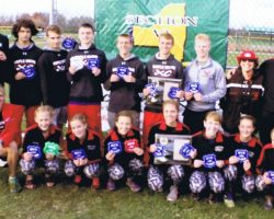 Boys and Girls cross country teams after winning 2015 sectional meet.