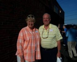 Bill Brosius, son of inductee Harry Brosius, and Diane.