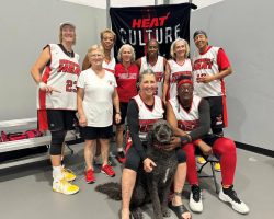 Broward Heat at the 2025 National Senior Games. Cheryl Burns is standing second from right.