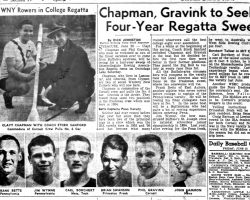 Chapman, Gravink to Seek Four-Year Regatta Sweep. <em>Buffalo Evening News</em>, June 20 1957. Chapman, Gravink to Seek Four-Year Regatta Sweep. June 20, 1957.