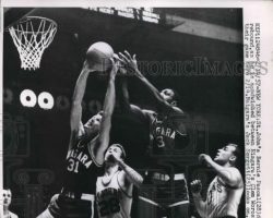 Clem Worosz #31 pulls down a rebound.