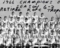 Cardinal Mindszenty High School football team, 1966. Cardinal Mindszenty High School football team, 1966.