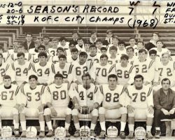 Cardinal Mindszenty High School football team, 1968. Cardinal Mindszenty High School football team, 1968.