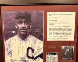 Ray Caldwell display at the Salamanca Historical Society.