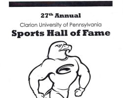 Clarion University Sports Hall of Fame induction program cover. May 1, 2015. Clarion University Sports Hall of Fame induction program. May 1, 2015.