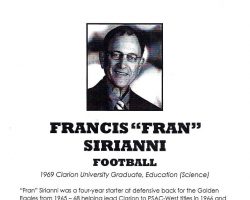 Clarion University Sports Hall of Fame induction program. May 1, 2015. Clarion University Sports Hall of Fame induction program. May 1, 2015.