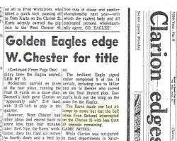 Golden Eagles edge W. Chester for title. November 23, 1966. Golden Eagles edge W. Chester for title. November 23, 1966.