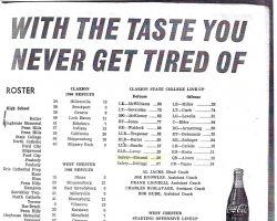Clarion State College football program. 1966. Clarion State College football program. 1966.