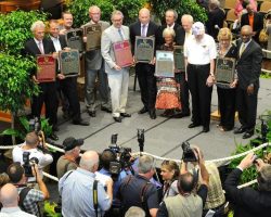 Hall of Fame inductees at National Museum of Racing and Hall of Fame, 2015.