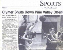 Clymer Shuts Down Pine Valley Offense. 1995.