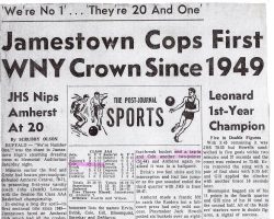 Jamestown Cops First WNY Crown Since 1949. <em>Post-Journal</em>Jamestown. Jamestown Cops First WNY Crown Since 1949.