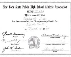 Section VI Class AAA Championship, 1964. Section VI Class AAA Championship, 1964.