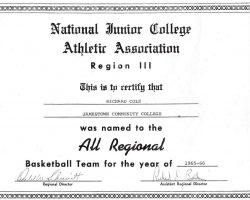 NJCAA All Regional Basketball Team, 1966. NJCAA All Regional Basketball Team, 1966.