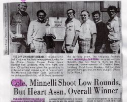 Cole, Minnelli Shoot Low Rounds, But Heart Assn. Overall Winner. Cole, Minnelli Shoot Low Rounds, But Heart Assn. Overall Winner.