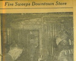 Fire Sweeps Downtown Store.
