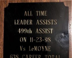 Daemen College  leader in assists award. November 23, 1998.