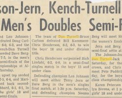 Johnson-Jern, Kench-Turnell Gain CTC Men's Doubles Semi-Finals.