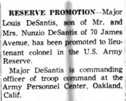 Reserve Promotion. <em>Post-Journal</em> (Jamestown), January 18, 1961. Reserve Promotion. January 18, 1961.