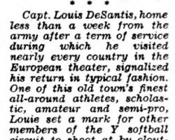 Capt. Louis DeSantis. <em>Post-Journal</em> (Jamestown), May 16, 1946. Capt. Louis DeSantis. May 16, 1946.