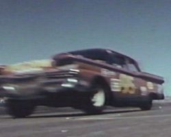 Bob Duell driving Buesink's Grand National Ford in 1959 Daytona 500. Bob Duell driving Buesink's Grand National Ford in 1959 Daytona 500.