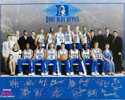 Duke basketball 1995-96. Kirsten Green is first on right in first row.