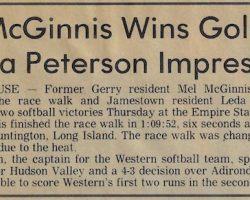 McGinnis Wins Gold; Leda Peterson Impressive. 1988.