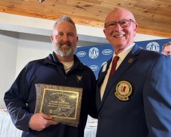 Eric Haglund accepting for his son Chase (Frewsburg baseball). Eric Haglund accepting for his son Chase (Frewsburg baseball).