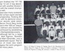 Frewsburg Boys Swimming Team, 1998.