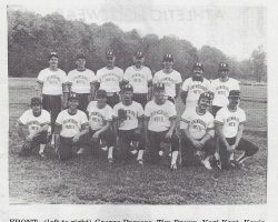 Bob Winterburn in center of back row. Frewsburg Hotel, 1981. Frewsburg Hotel, 1981.