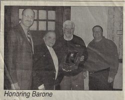 Honoring Barone. <em>Post-Journal</em> (Jamestown), 2004. Honoring Barone. 2004.