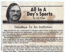 Goodbye To An Institution 12-1-79