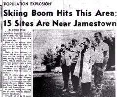 Skiing Boom Hits This Area; 15 Sites Are Near Jamestown. <em>Post-Journal</em> (Jamestown), October 3, 1964. Skiing Boom Hits This Area; 15 Sites Are Near Jamestown. October 3, 1964.