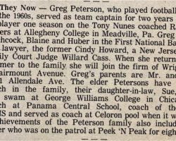 Where Are They Now. <em>Post-Journal</em> (Jamestown). November 19, 1982. Where Are They Now. November 19, 1982.
