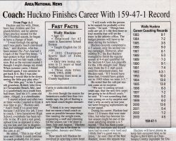 JHS Football Coach To Retire (page 2). November 14, 2003.