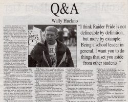 Q&amp;A Wally Huckno. Gridiron '96 High School Preview. September 5, 1996.
