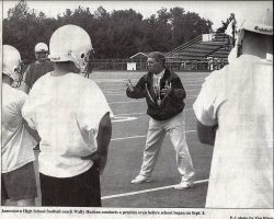 Wally Huckno at practice session.