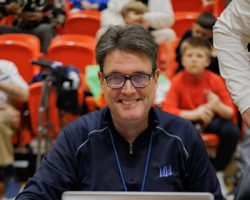Scott Kindberg on March 6, 2026 at Buffalo State covering JHS basketball.